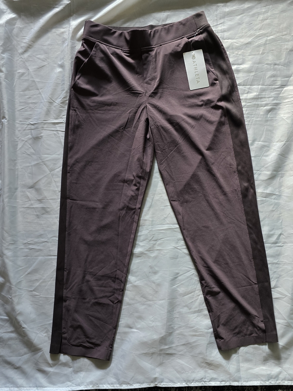 NWT Athleta Purple Casual Pants Pockets Women’s Size 6 - Picture 2 of 8